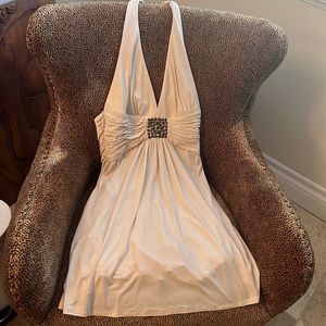 Cream halter dress